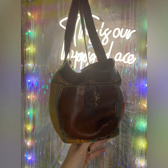 EUC Fossil Striped Shoulder Bag Purse - Picture 2 of 6